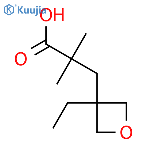 3-(3-ethyloxetan-3-yl)-2,2-dimethylpropanoic acid structure