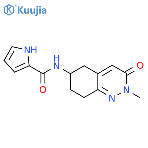 N-(2-methyl-3-oxo-2,3,5,6,7,8-hexahydrocinnolin-6-yl)-1H-pyrrole-2-carboxamide structure