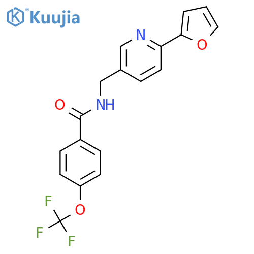 N-{[6-(furan-2-yl)pyridin-3-yl]methyl}-4-(trifluoromethoxy)benzamide structure