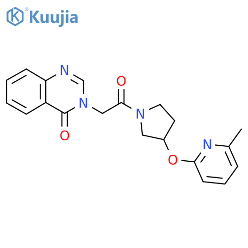 3-(2-(3-((6-methylpyridin-2-yl)oxy)pyrrolidin-1-yl)-2-oxoethyl)quinazolin-4(3H)-one structure