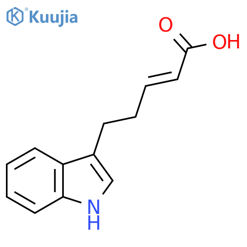 5-(1H-indol-3-yl)pent-2-enoic acid structure