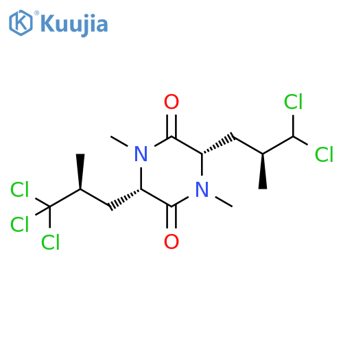 2,5-Piperazinedione,3-[(2S)-3,3-dichloro-2-methylpropyl]-1,4-dimethyl-6-[(2S)-3,3,3-trichloro-2-methylpropyl]-,(3S,6S)- structure