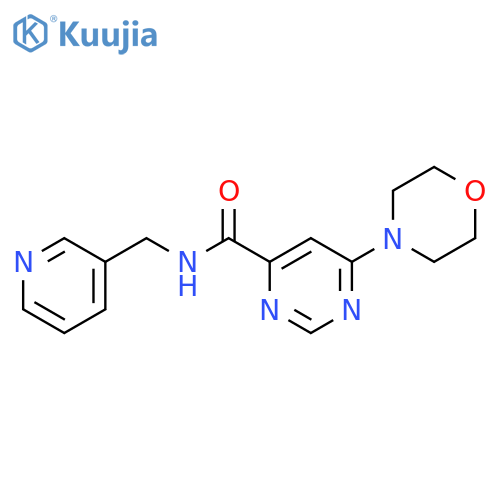 6-(morpholin-4-yl)-N-[(pyridin-3-yl)methyl]pyrimidine-4-carboxamide structure