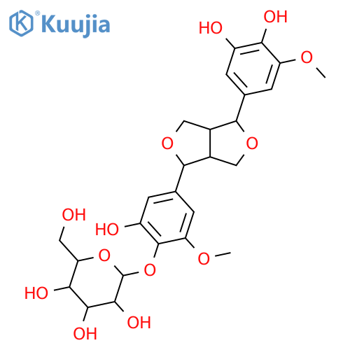 7,9':7',9-Diepoxy-8,8'-lignan-3,3',4,4',5,5'-hexol; (7S,7'S,8R,8'R)-form, 3,3'-Di-Me ether, 4-O-β-D-glucopyranoside structure