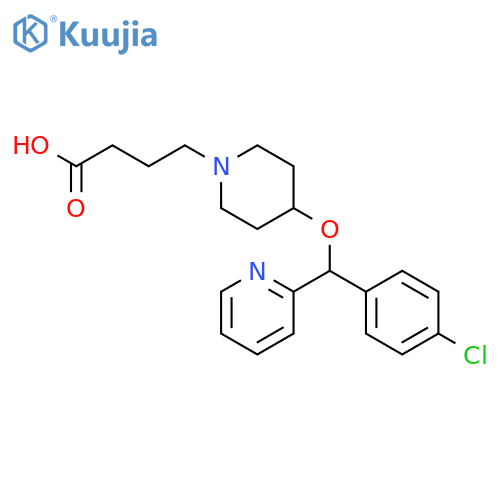 1-Piperidinebutanoicacid, 4-[(S)-(4-chlorophenyl)-2-pyridinylmethoxy]- structure