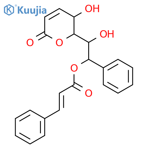 [(1r,2r)-2-hydroxy-2-[(2r,3s)-3-hydroxy-6-oxo-2,3-dihydropyran-2-yl]-1-phenylethyl] (e)-3-phenylprop-2-enoate structure