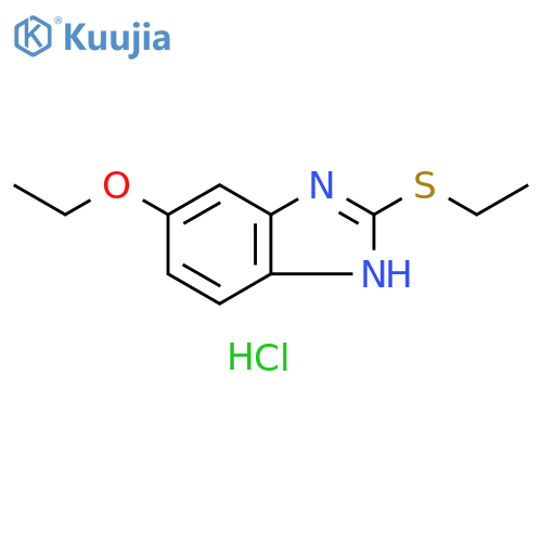 5-ethoxy-2-(ethylsulfanyl)-1H-1,3-benzodiazole hydrochloride structure