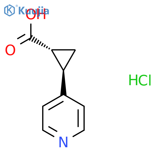rac-(1R,2R)-2-(pyridin-4-yl)cyclopropane-1-carboxylic acid hydrochloride, trans structure