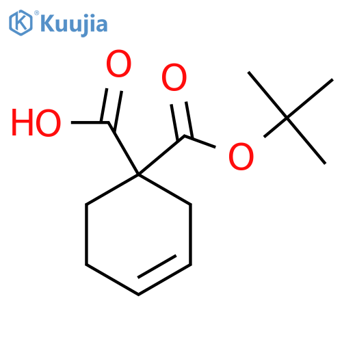 1-(tert-butoxy)carbonylcyclohex-3-ene-1-carboxylic acid structure