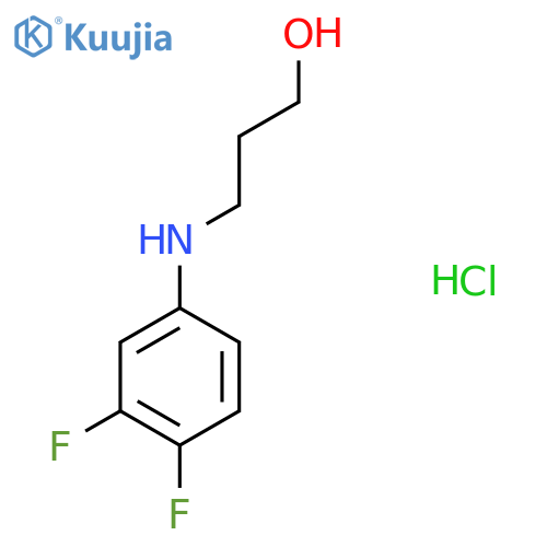 3-(3,4-difluorophenyl)aminopropan-1-ol hydrochloride structure