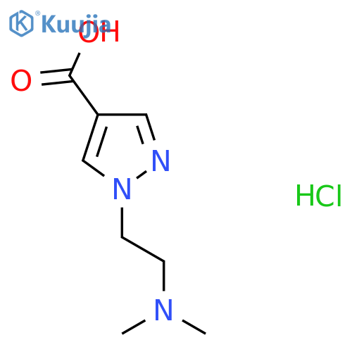 1-2-(dimethylamino)ethyl-1H-pyrazole-4-carboxylic acid hydrochloride structure
