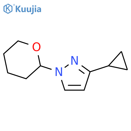 3-cyclopropyl-1-(oxan-2-yl)-1H-pyrazole structure