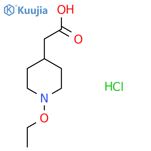 2-(1-Ethoxypiperidin-4-yl)acetic acid hydrochloride structure