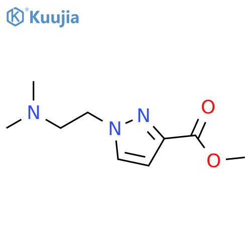 1H-Pyrazole-3-carboxylic acid, 1-[2-(dimethylamino)ethyl]-, methyl ester structure