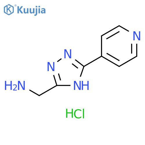 5-(pyridin-4-yl)-4H-1,2,4-triazol-3-ylmethanamine hydrochloride structure