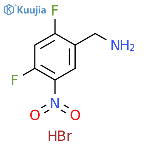 (2,4-difluoro-5-nitrophenyl)methanamine hydrobromide structure
