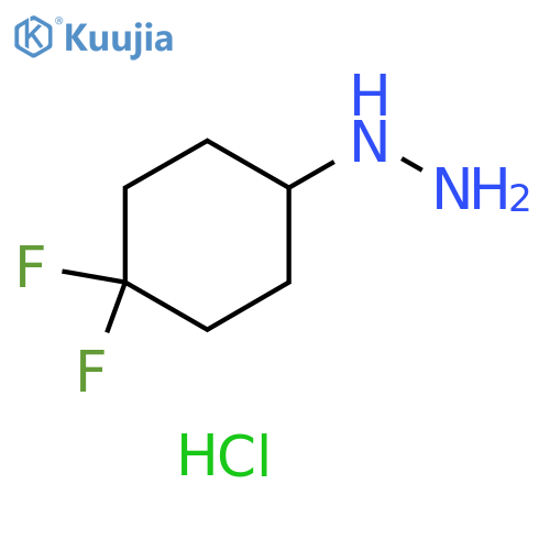 Hydrazine, (4,4-difluorocyclohexyl)-, hydrochloride (1:2) structure