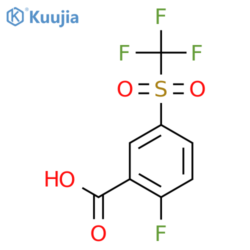 2-Fluoro-5-(trifluoromethylsulfonyl)benzoic acid structure