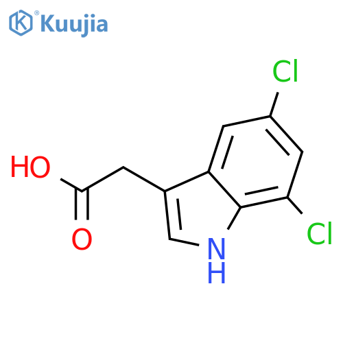5,7-dichloro-1H-Indole-3-acetic acid structure