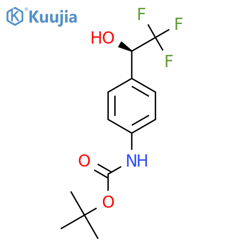 tert-butyl N-[4-[(1R)-2,2,2-trifluoro-1-hydroxyethyl]phenyl]carbamate structure