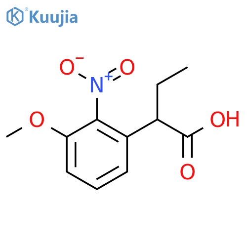2-(3-methoxy-2-nitrophenyl)butanoic acid structure