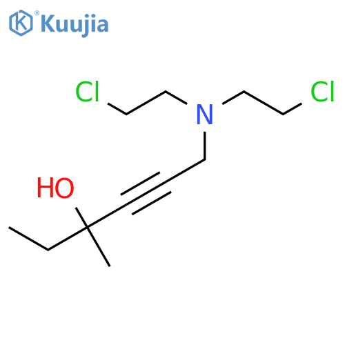 4-Hexyn-3-ol,6-[bis(2-chloroethyl)amino]-3-methyl-, hydrochloride (1:1) structure