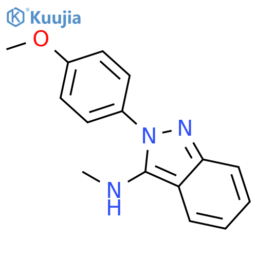2H-INDAZOL-3-AMINE, 2-(4-METHOXYPHENYL)-N-METHYL- structure