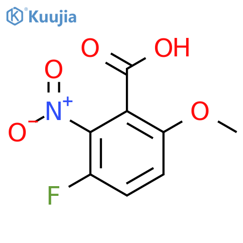 3-Fluoro-6-methoxy-2-nitrobenzoic acid structure
