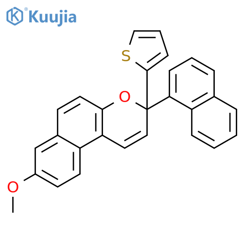 3H-Naphtho[2,1-b]pyran, 8-methoxy-3-(1-naphthalenyl)-3-(2-thienyl)- structure