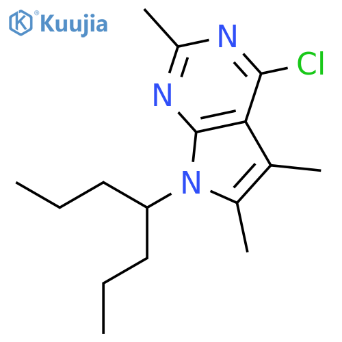 4-Chloro-7-(heptan-4-yl)-2,5,6-trimethyl-7H-pyrrolo[2,3-d]pyrimidine structure