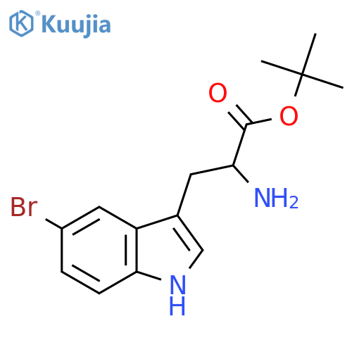 tert-butyl 2-amino-3-(5-bromo-1H-indol-3-yl)propanoate structure