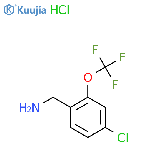 (4-Chloro-2-(trifluoromethoxy)phenyl)methanamine hydrochloride structure