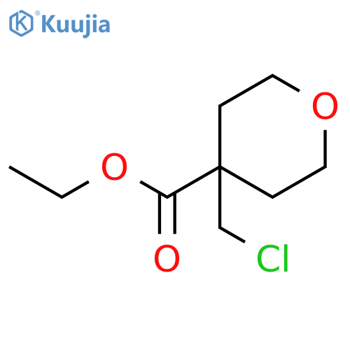 2H-Pyran-4-carboxylic acid, 4-(chloromethyl)tetrahydro-, ethyl ester structure