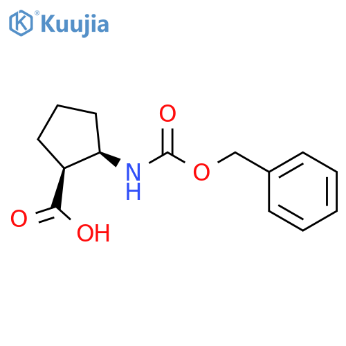 Cyclopentanecarboxylic acid, 2-[[(phenylmethoxy)carbonyl]amino]-, (1S,2R)- structure