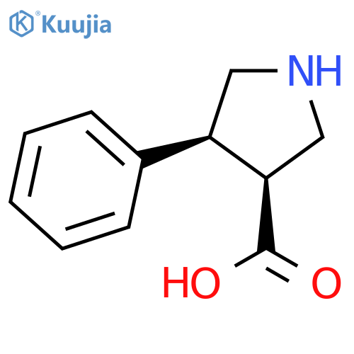 rac-(3R,4R)-4-phenylpyrrolidine-3-carboxylic acid structure