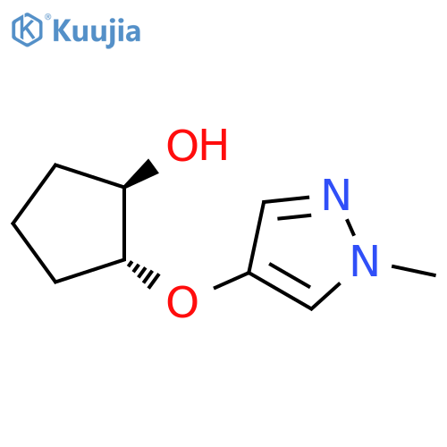 (1R,2R)-2-(1-methyl-1H-pyrazol-4-yl)oxycyclopentan-1-ol structure