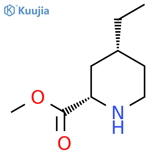 rac-methyl (2R,4S)-4-ethylpiperidine-2-carboxylate structure