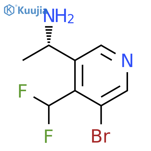 (1S)-1-5-bromo-4-(difluoromethyl)pyridin-3-ylethan-1-amine structure