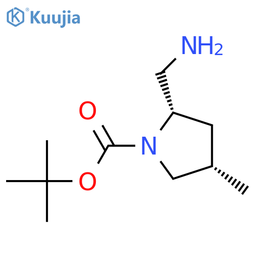 tert-butyl (2S,4S)-2-(aminomethyl)-4-methylpyrrolidine-1-carboxylate structure