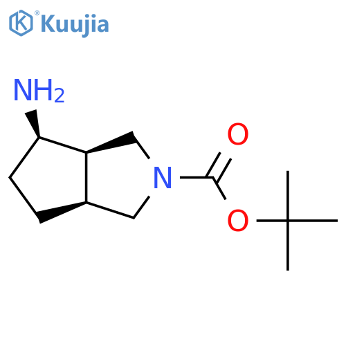 tert-butyl (3aR,4R,6aS)-4-amino-3,3a,4,5,6,6a-hexahydro-1H-cyclopenta[c]pyrrole-2-carboxylate structure