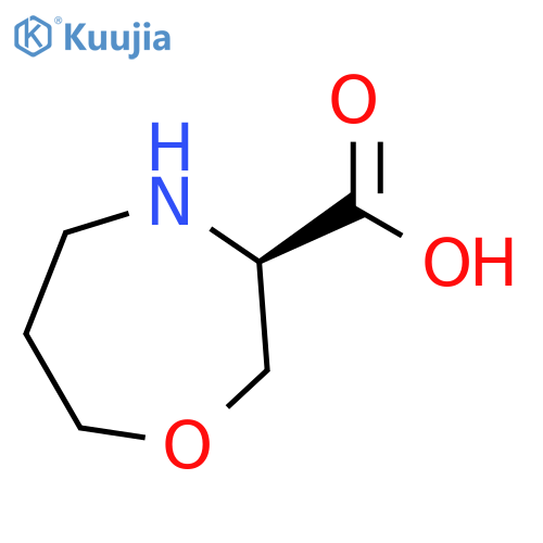 (3R)-1,4-oxazepane-3-carboxylic acid structure