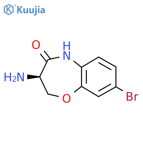 (R)-7-Amino-3-bromo-6,7-dihydro-9H-5-oxa-9-aza-benzocyclohepten-8-one structure
