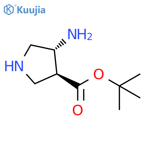 tert-butyl (3S,4R)-4-aminopyrrolidine-3-carboxylate structure