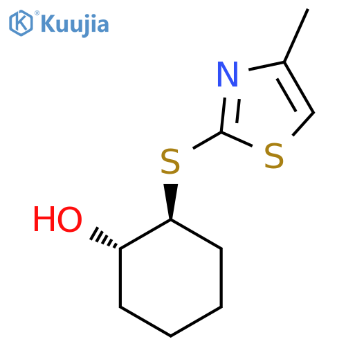 (1S,2S)-2-[(4-Methyl-1,3-thiazol-2-yl)sulfanyl]cyclohexan-1-ol structure
