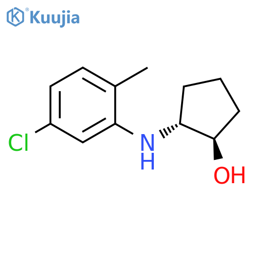 trans-2-[(5-chloro-2-methylphenyl)amino]cyclopentan-1-ol structure