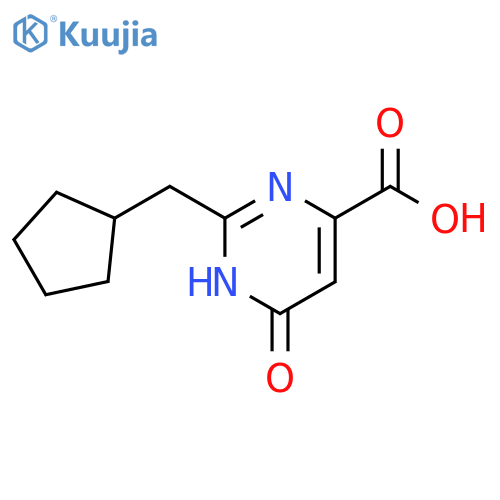 4-Pyrimidinecarboxylic acid, 2-(cyclopentylmethyl)-1,6-dihydro-6-oxo- structure