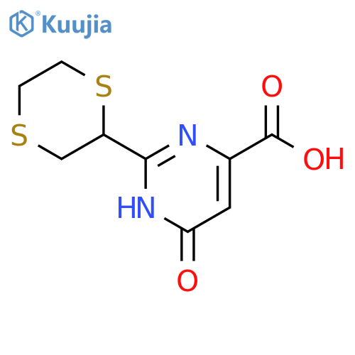 4-Pyrimidinecarboxylic acid, 2-(1,4-dithian-2-yl)-1,6-dihydro-6-oxo- structure