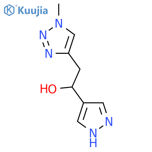 2-(1-Methyl-1H-1,2,3-triazol-4-yl)-1-(1H-pyrazol-4-yl)ethan-1-ol structure