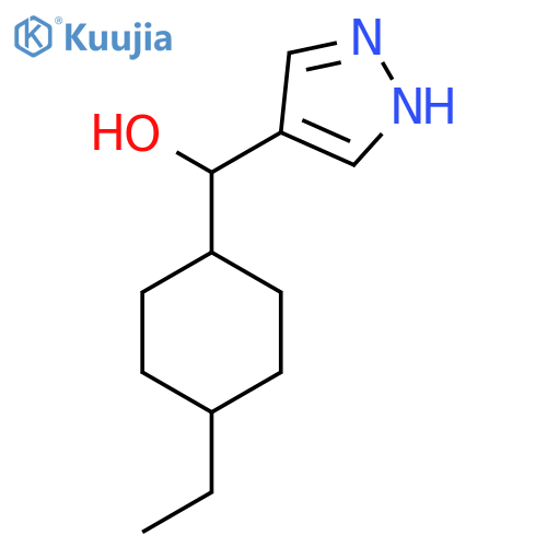 (4-ethylcyclohexyl)(1H-pyrazol-4-yl)methanol structure