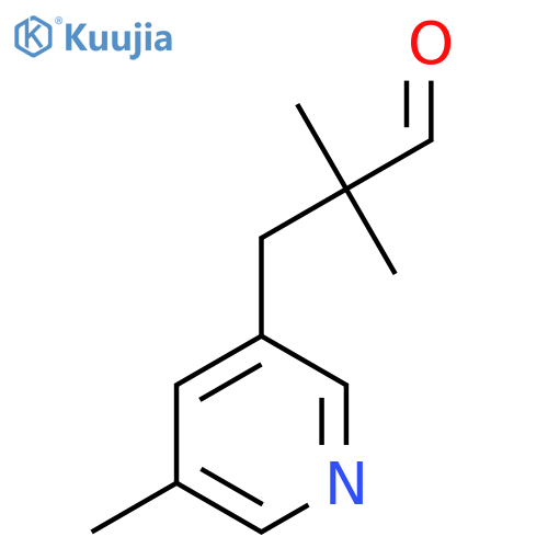 2,2-Dimethyl-3-(5-methylpyridin-3-yl)propanal structure